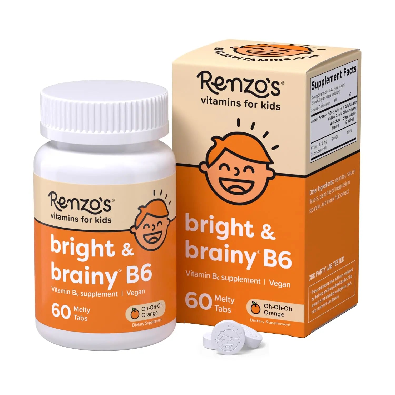 Renzo's Vitamins Adventurous Kid Bundle - Picky Eater Kids Multivitamin, Vitamin D3 for Kids, and Bright & Brainy Vitamin B6 Renzo's Au supplements