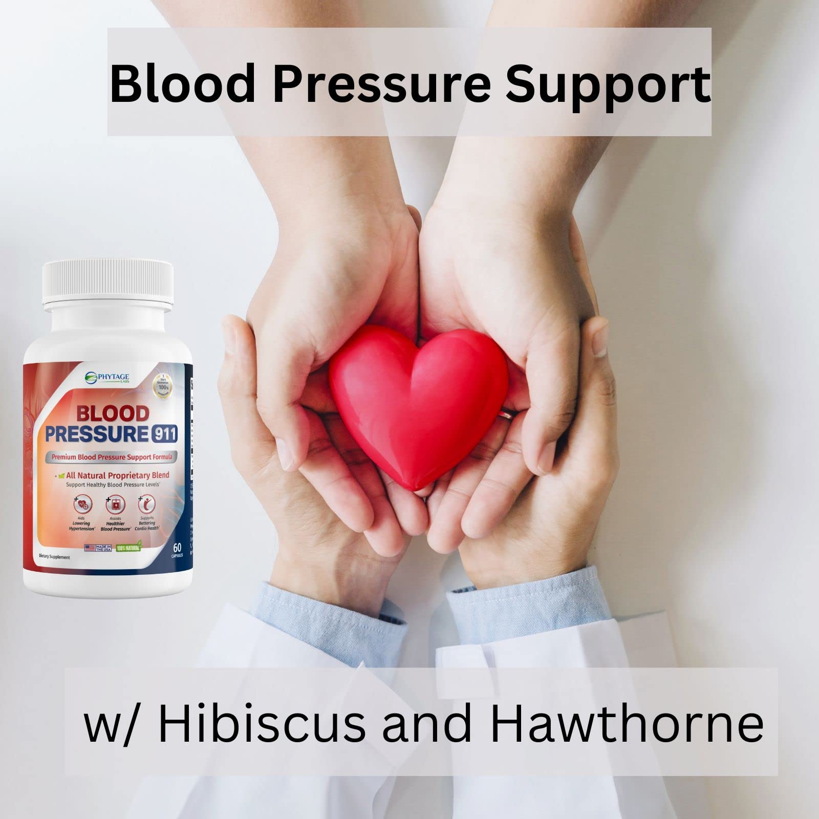 Phytage Labs Blood Pressure 911 Premium Supplement - BP Support Pills. 60 Capsules Phytage Labs Au supplements