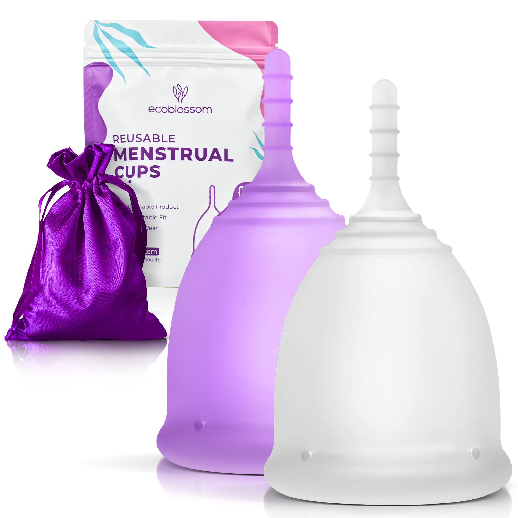 EcoBlossom Reusable Menstrual Cup Set - The Most Reliable Medical Grade Silicone Period Cups EcoBlossom Au supplements