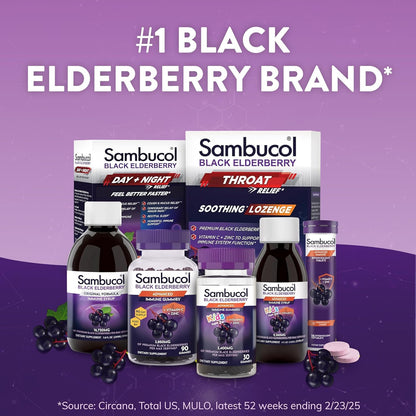 Sambucol Black Elderberry Syrup - Black Elderberry Liquid, Immune Support for Kids and Adults, High Antioxidants, Gluten Free SambucolUS supplements