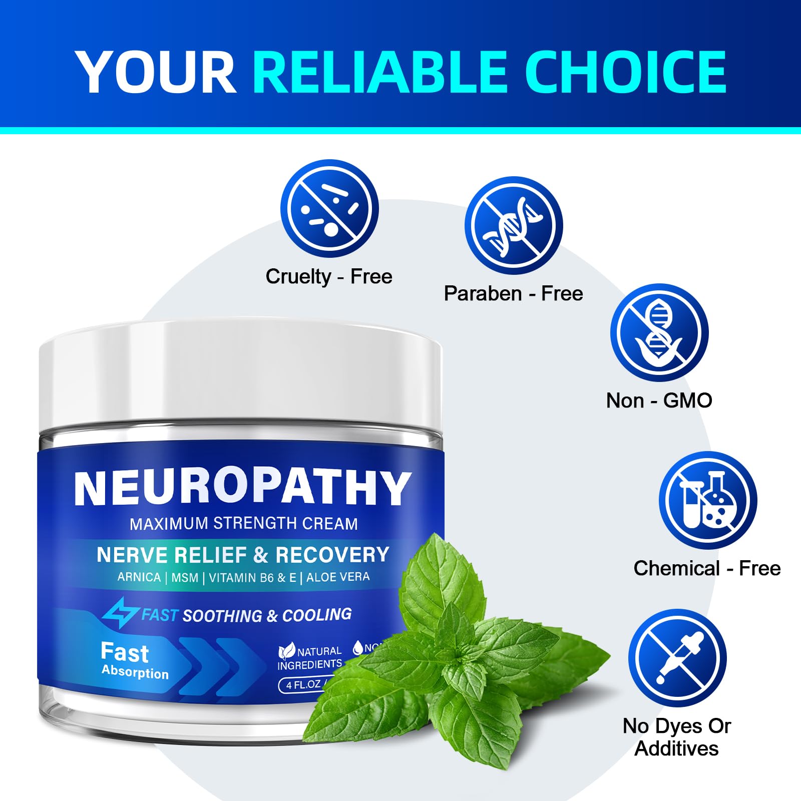 Neuropathy Nerve Relief Cream, Large 4 Oz, Nerve Savior for Neuropathy-Maximum Strength for Feet, Hands, Legs ＆ Toes, Neuropathy Cream with Arnica, Vitamin B6, Aloe Vera ＆ MSM, 120 ml TRPLKJE Au supplements