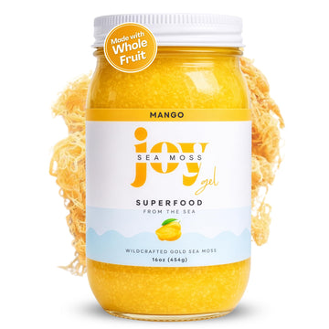 Joy Sea Moss Wildcrafted Irish Sea Moss Gel 16 oz | Made in USA | Gold Seamoss Superfood | Rich in Vitamins & Minerals | Real Fruit | Nutritional Supplement | Mango Joy Sea Moss Au supplements