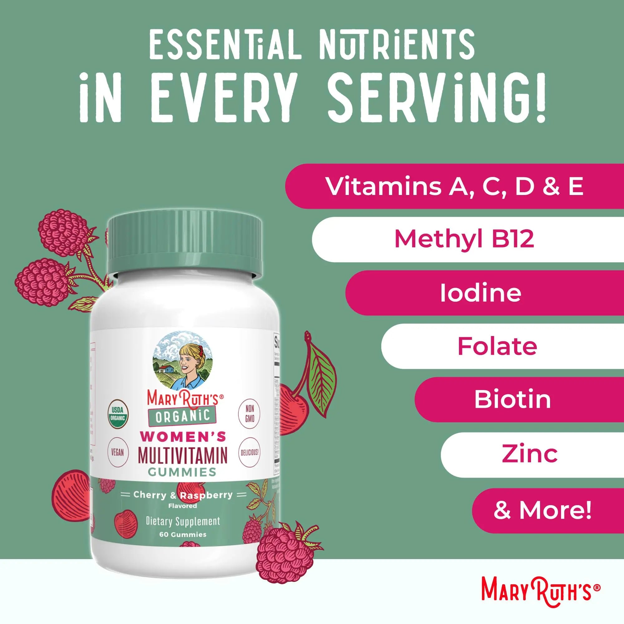 MaryRuth's Multivitamin Gummies for Women (Strawberry) & Liquid Nighttime Multimineral (Pineapple) | Clean Label Project Verified | MARYRUTH'S Au supplements
