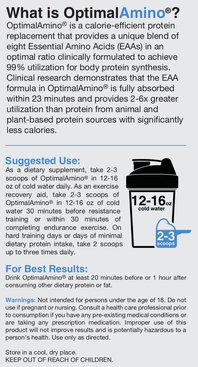 OptimalAmino Best Pre/Post Workout Recovery Drink, 99% Utilization Essential Amino Acid optimal amino Au supplements