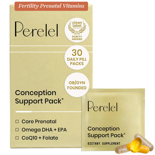 Perelel Conception Support Pack, Prenatal Multivitamin with DHA Omega 3, COQ10 & Folate, Supports Fertility Wellness for Women PerelelAU supplements