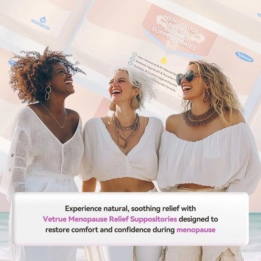 Vetrue Menopause Relief Vaginal Suppositories, Non-Hormonal, All-Natural Formula with Boric Acid, Hyaluronic Acid, Probiotics, Coconut Oil & Vitamin E, Soothes Vaginal Dryness & Discomfort(12 Inserts) vetrue Au supplements