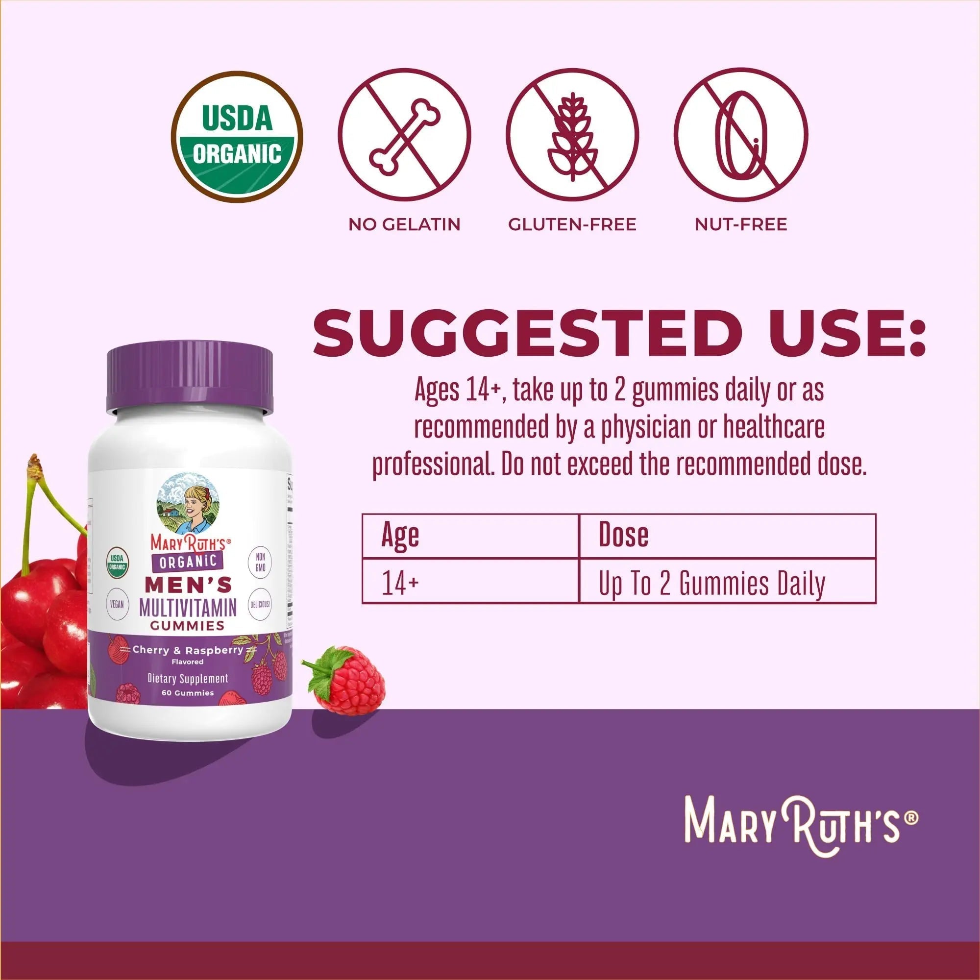 MaryRuth Organics Mens Vitamin Gummy | USDA | Vegan | Daily Multivitamins for Immune Support MaryRuth Organics Au supplements