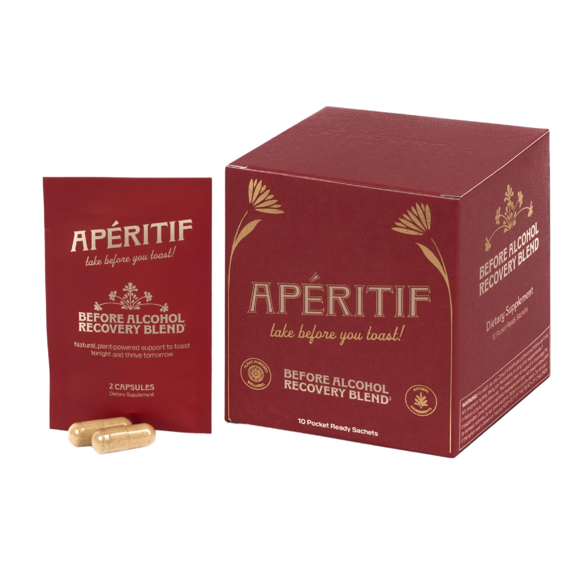 Apéritif Before Alcohol Recovery Supplement - DHM (Dihydromyricetin), Milk Thistle, Turmeric & B Vitamins - Hydration & Liver Support for Morning Clarity Apéritif Health Au supplements