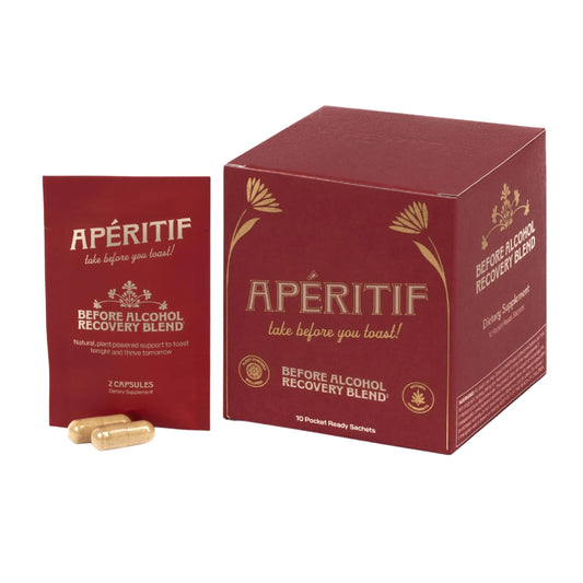 Apéritif Before Alcohol Recovery Supplement - DHM (Dihydromyricetin), Milk Thistle, Turmeric & B Vitamins - Hydration & Liver Support for Morning Clarity Apéritif HealthAu supplements