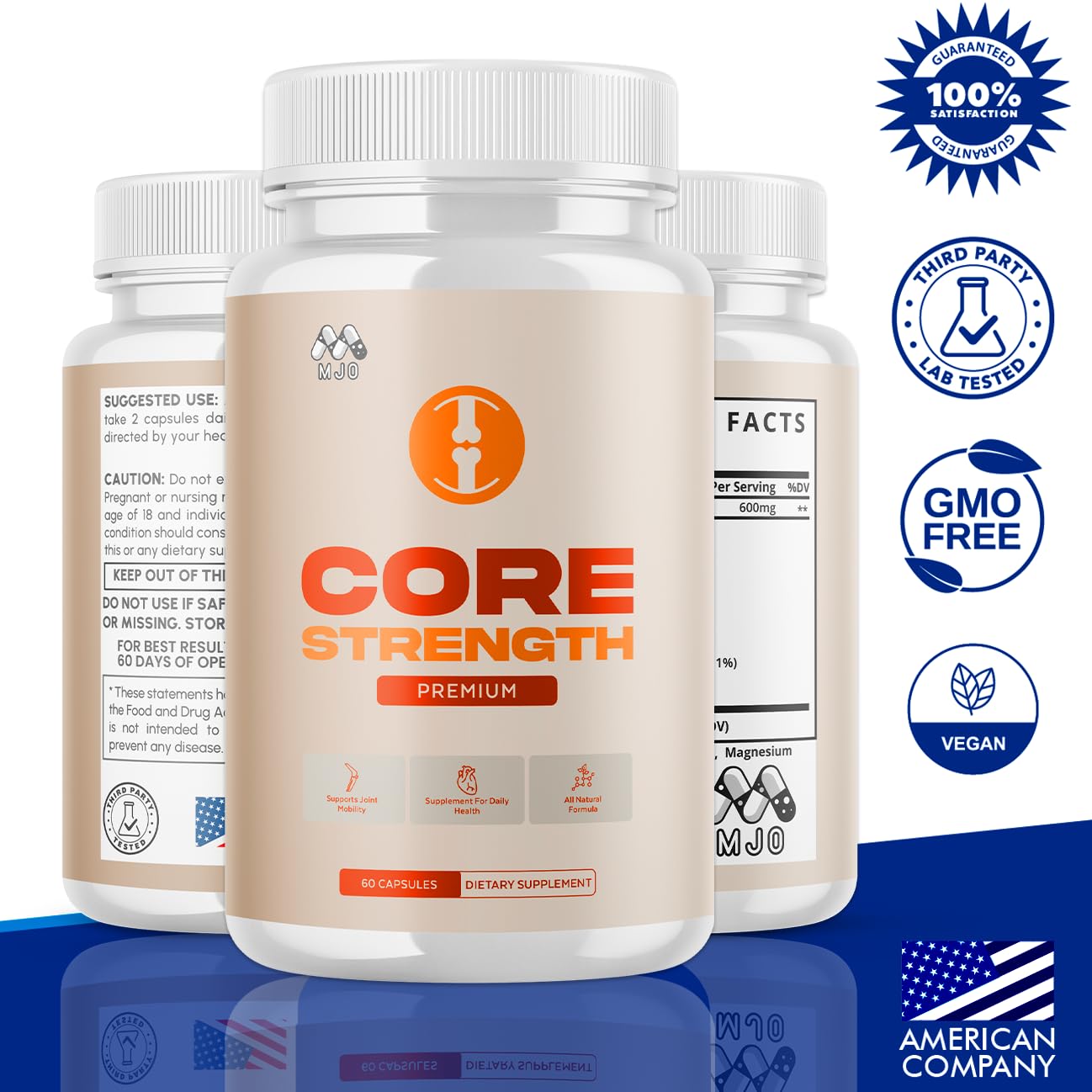 Core Strength Joint Support Capsules, Official Core Strength Supplement Pills with All Natural Ingredients, Advanced Overall Health and Wellness Support with Max Strength Multivitamins (60 Capsules) MJO Au supplements