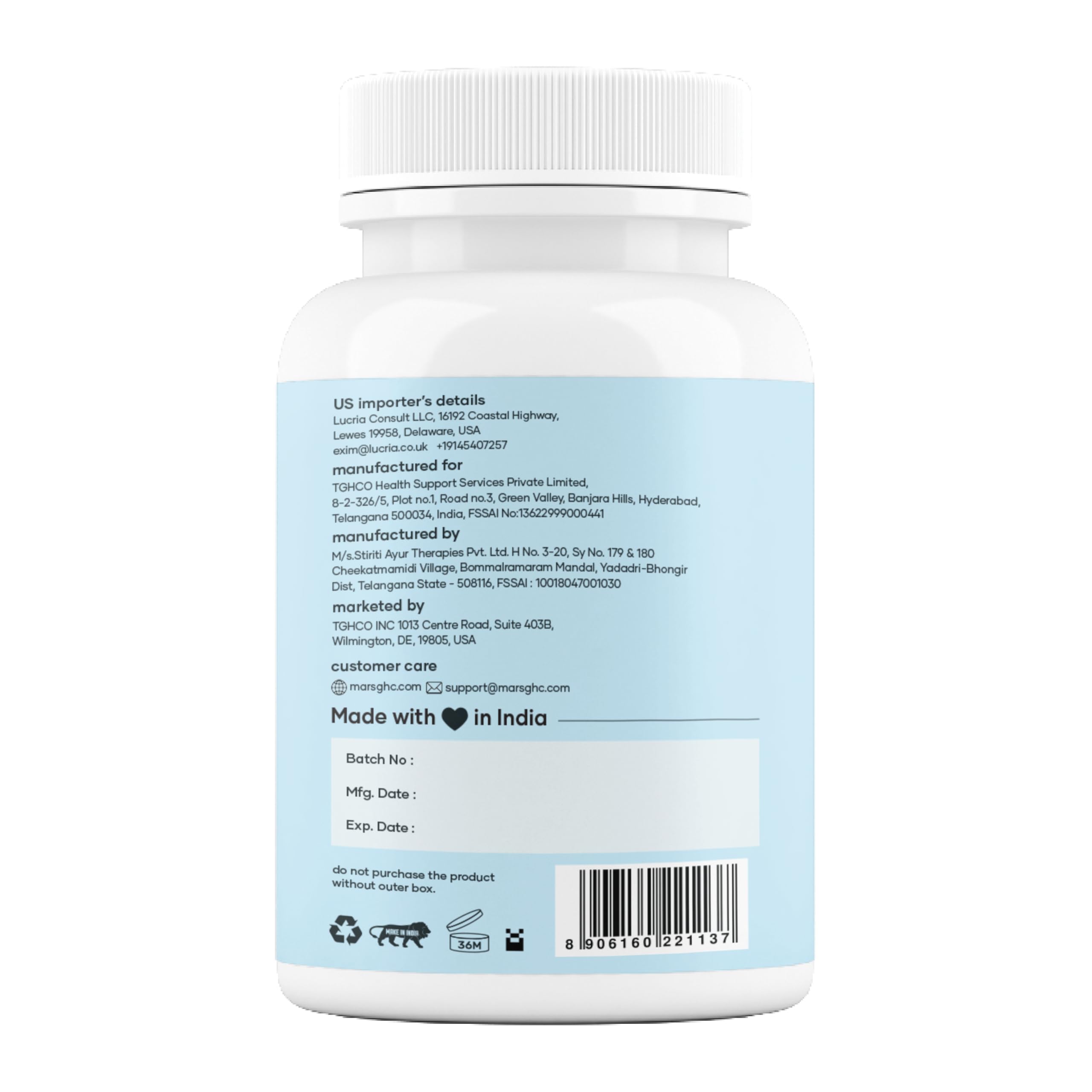 Mars Sea Moss Caps Surge Natural (60N) | Packed with 84 Essential Minerals | Powered with Black Seed Oil, Surgemax & Vitamin D3 | Overall Well-Being - Pack of 3 mars by GHC Au supplements