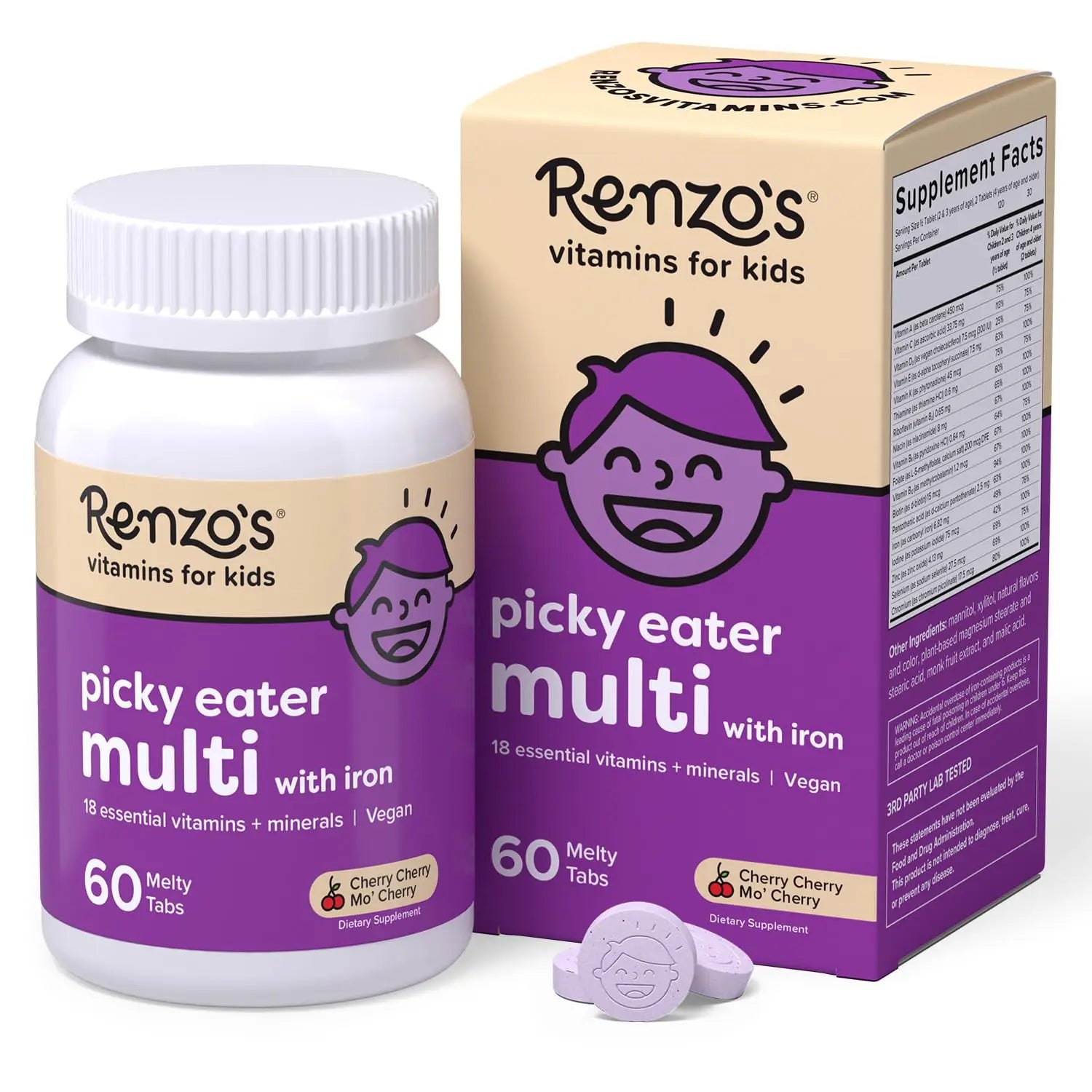 Renzo's Vitamins Adventurous Kid Bundle - Picky Eater Kids Multivitamin, Vitamin D3 for Kids, and Bright & Brainy Vitamin B6 Renzo's Au supplements