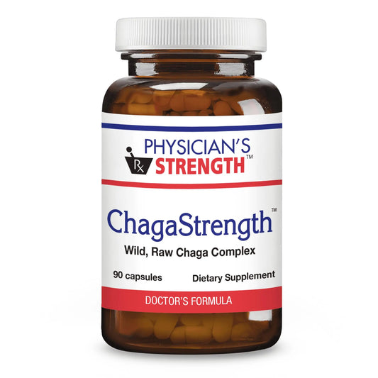 Physician's Strength ChagaStrength - 90 Capsules - Wild, Raw Chaga Complex - Immune & Physical Support - Non-GMO - 90 Servings Physician's StrengthAu supplements