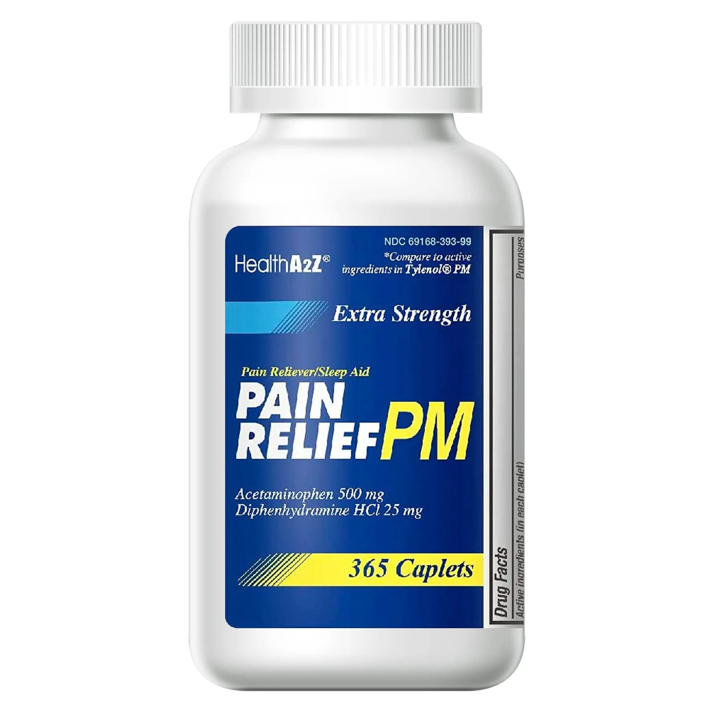 HealthA2Z® Extra Strength Pain Relief PM| Acetaminophen 500mg | Diphenhydramine 25mg | Pain Reliever & Nighttime Sleep Aid | (365 Count (Pack of 1)) HealthA2Z Au supplements