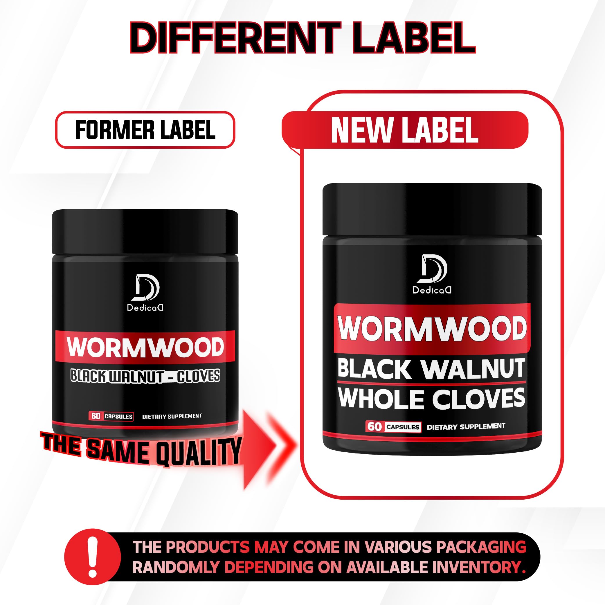 DEDICAD 1500mg Wormwood Capsules with Black Walnut & Cloves - Artemisia Annua Supplement for Immunity - 60 Vegan Capsules DEDICAD Au supplements