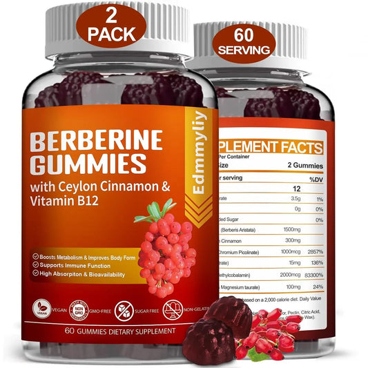 Berberine Gummies 1600mg with Ceylon Cinnamon Sugar Free High Potency Berberine EdmmyliyAU supplements