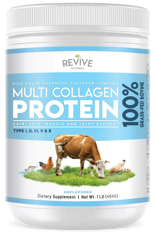 Revive Naturals Multi Collagen Hydrolyzed Protein Powder (16oz) - Types I, II, III, V & X Revive NaturalsAU supplements