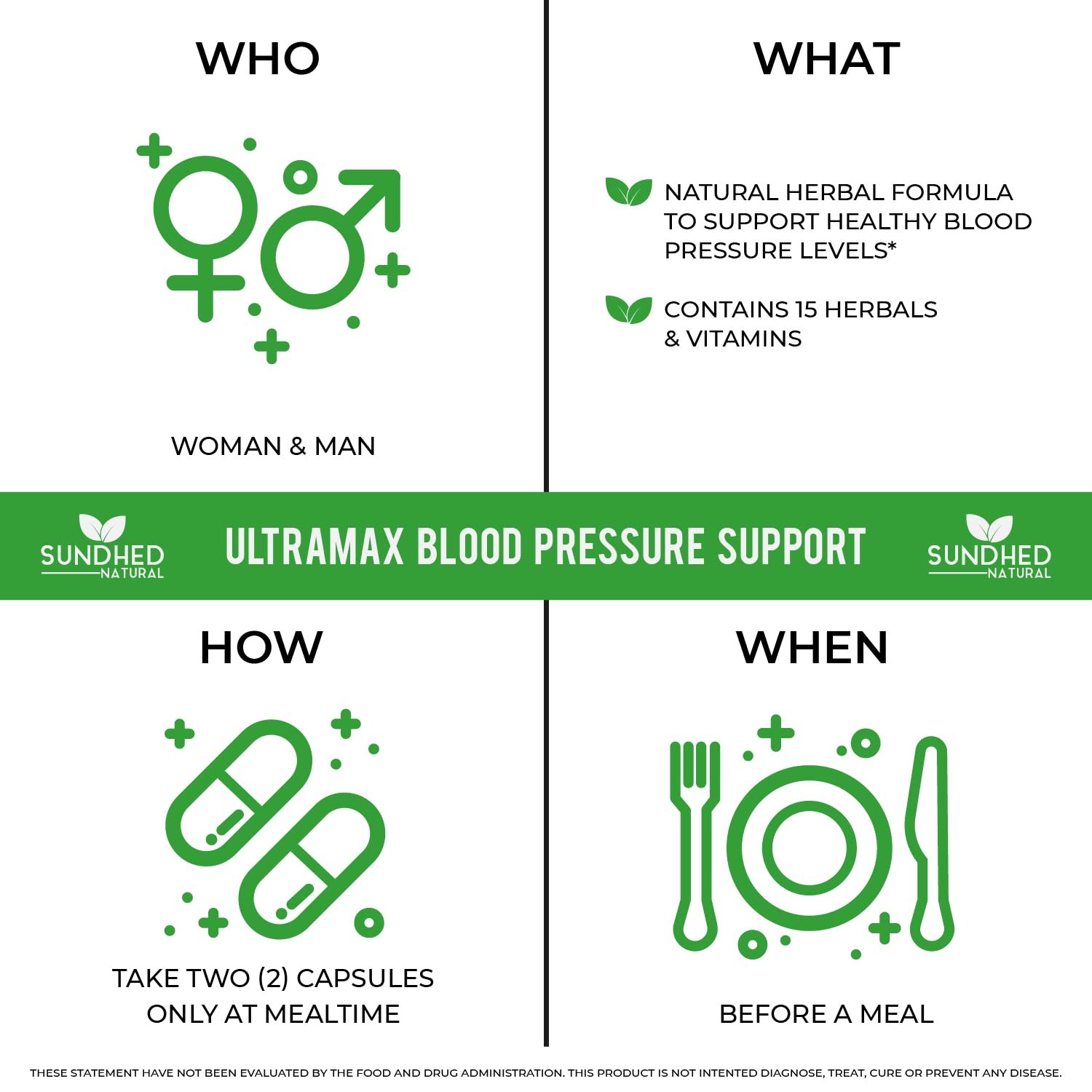 Sundhed Natrual UltraMax Blood Pressure with Bioperine for Enhanced Absorption Sundhed Natural Au supplements