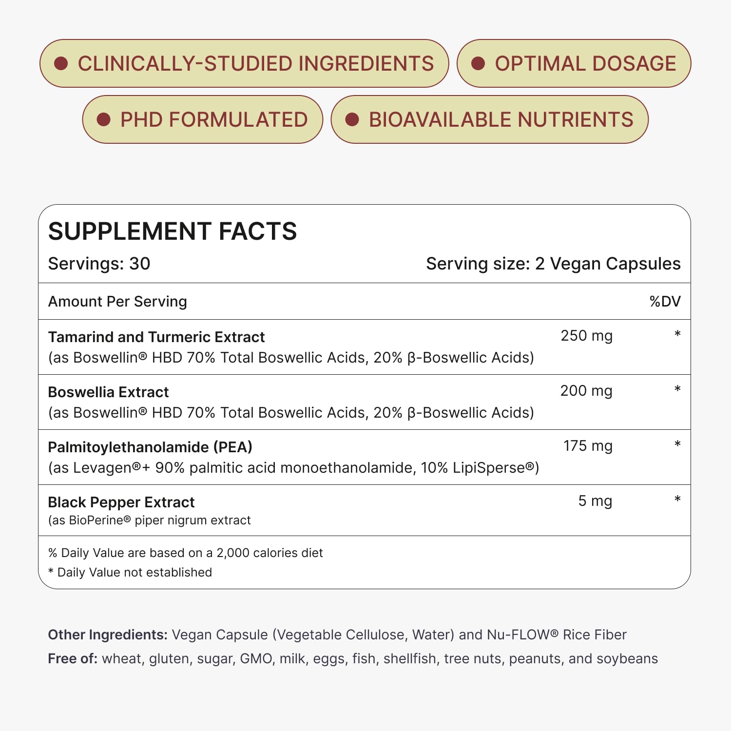 MOVE Fast Acting Joint Supplements | Tamaflex® Turmeric & Tamarind, Levagen®+ PEA Palmitoylethanolamide, Boswellia Serrata, Bioperine® Black Pepper Extract | Joint Support & Mobility | 60 Vegan Caps Ready To Au supplements