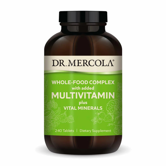 Dr. Mercola Whole-Food Complex with Added Multivitamin Plus Vital Minerals - Supports Nutrition & Immune Support - Bioavailable - GMO Free - 240 Tablets (30 Servings) Dr. MercolaAU supplements