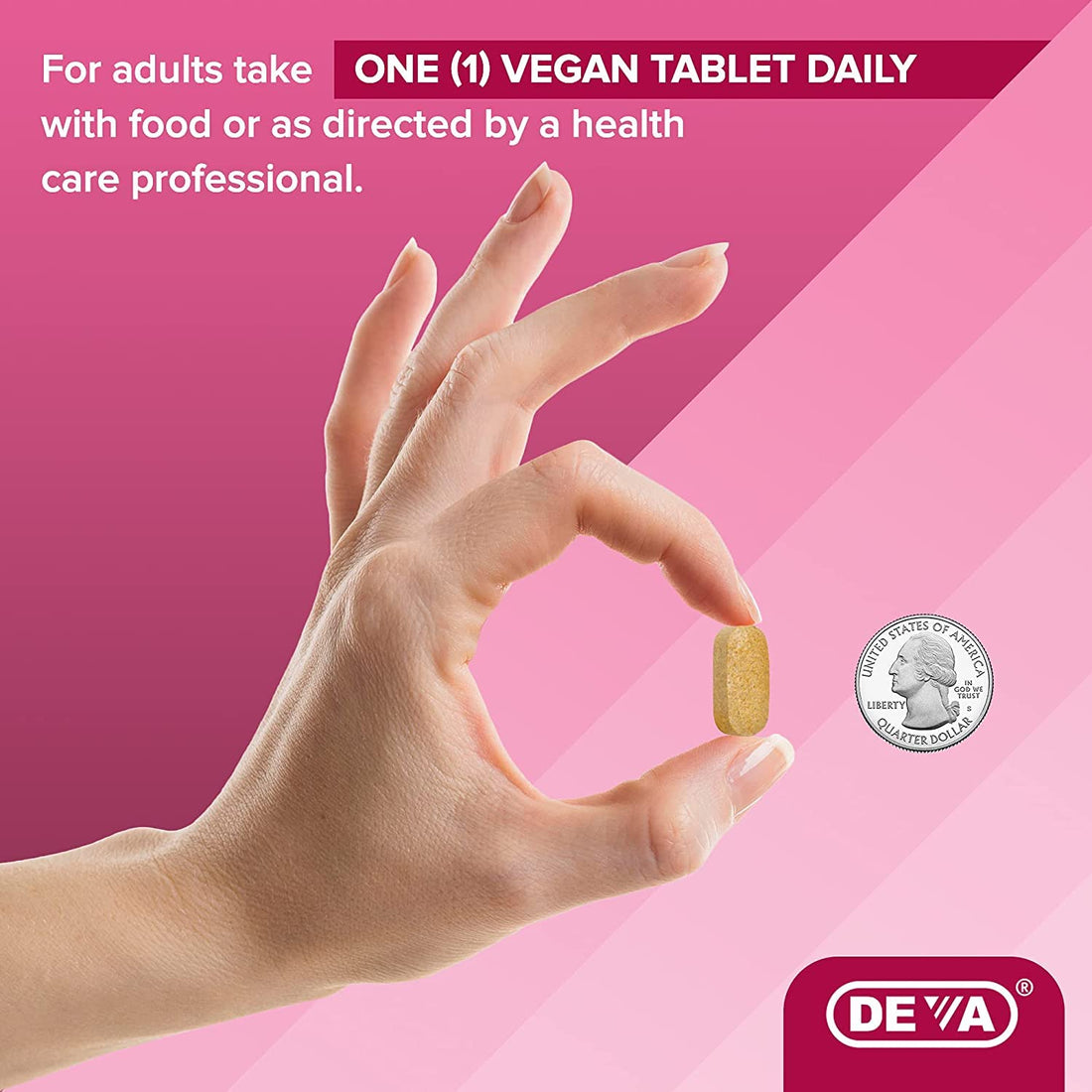 DEVA Vegan Vitamins Hair, Nails & Skin Supplement with 500 mcg of Biotin Per Tablet 90 Tablets (Pack of 2) DEVA Au supplements