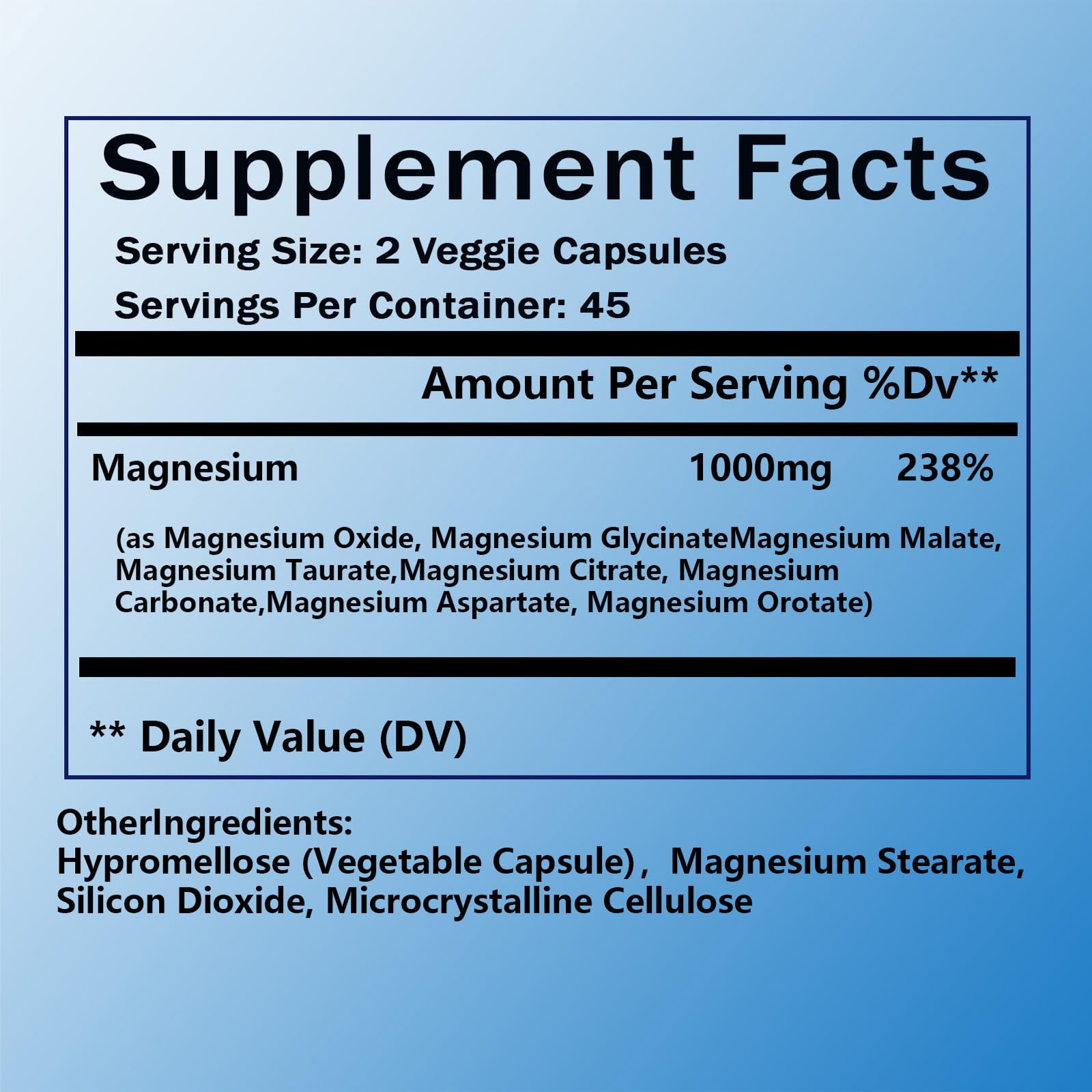 Magnesium Complex Supplement - 8 Elemental Magnesium 1000mg - Glycinate, Citrate, Malate, Taurate Chelated | Easy Absorption, Energy Support | Vegan Non-GMO, 90 Capsules (1pc) KFUKFU Au supplements