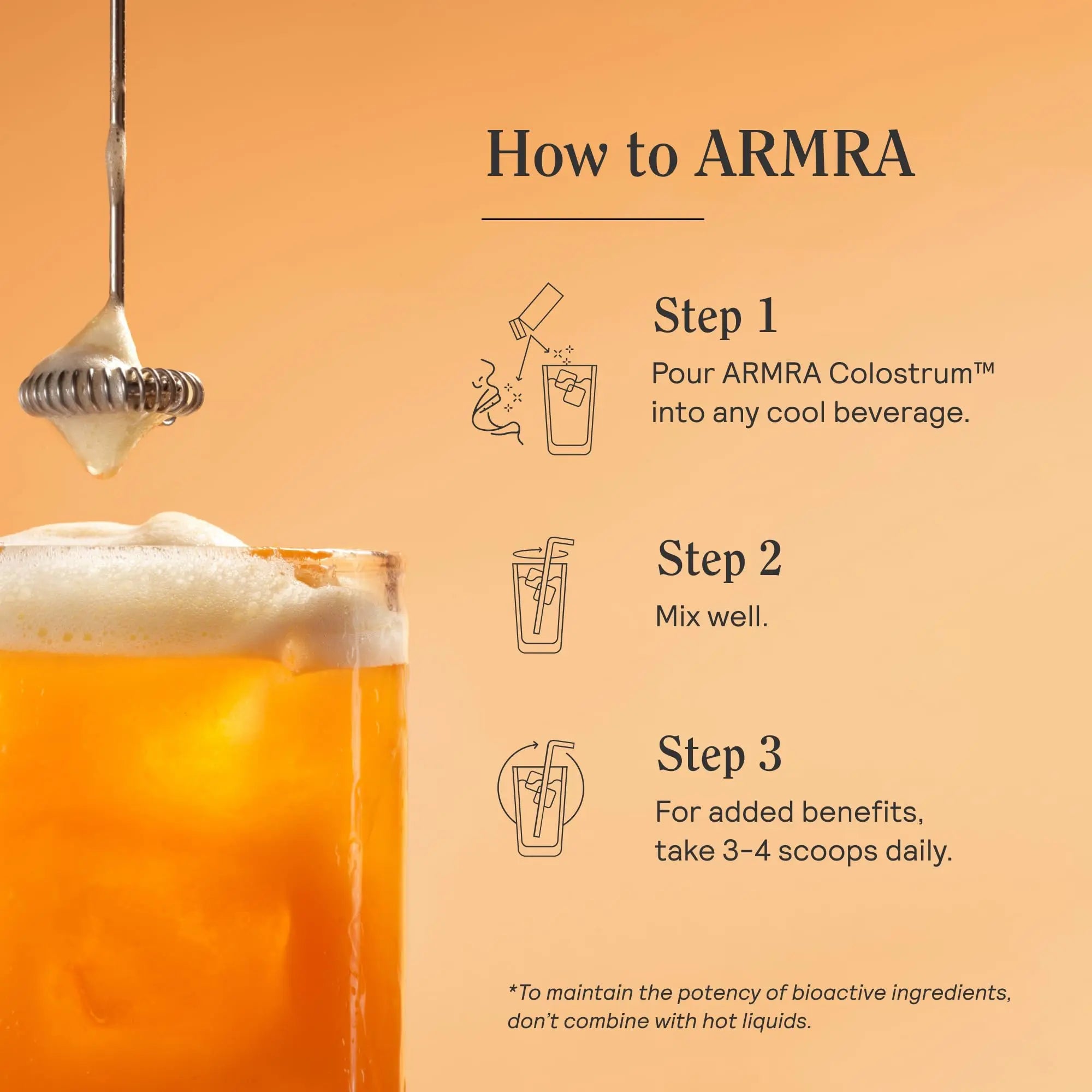 ARMRA Colostrum™ Powder | Blood Orange | Gut Health & Bloating | Skin & Hair | Immunity | Keto, Gluten & Fat-Free | 30 Servings ARMRA Au supplements