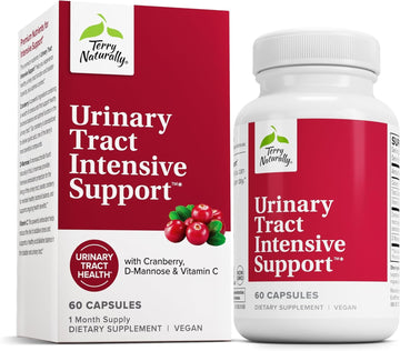 Terry Naturally Urinary Tract Intensive Support - Supplement with Cranberry for Bladder Health Support - Kidney Health Supplement with D-Mannose & Vitamin C - 60 Capsules (30 Servings) Terry Naturally Au supplements