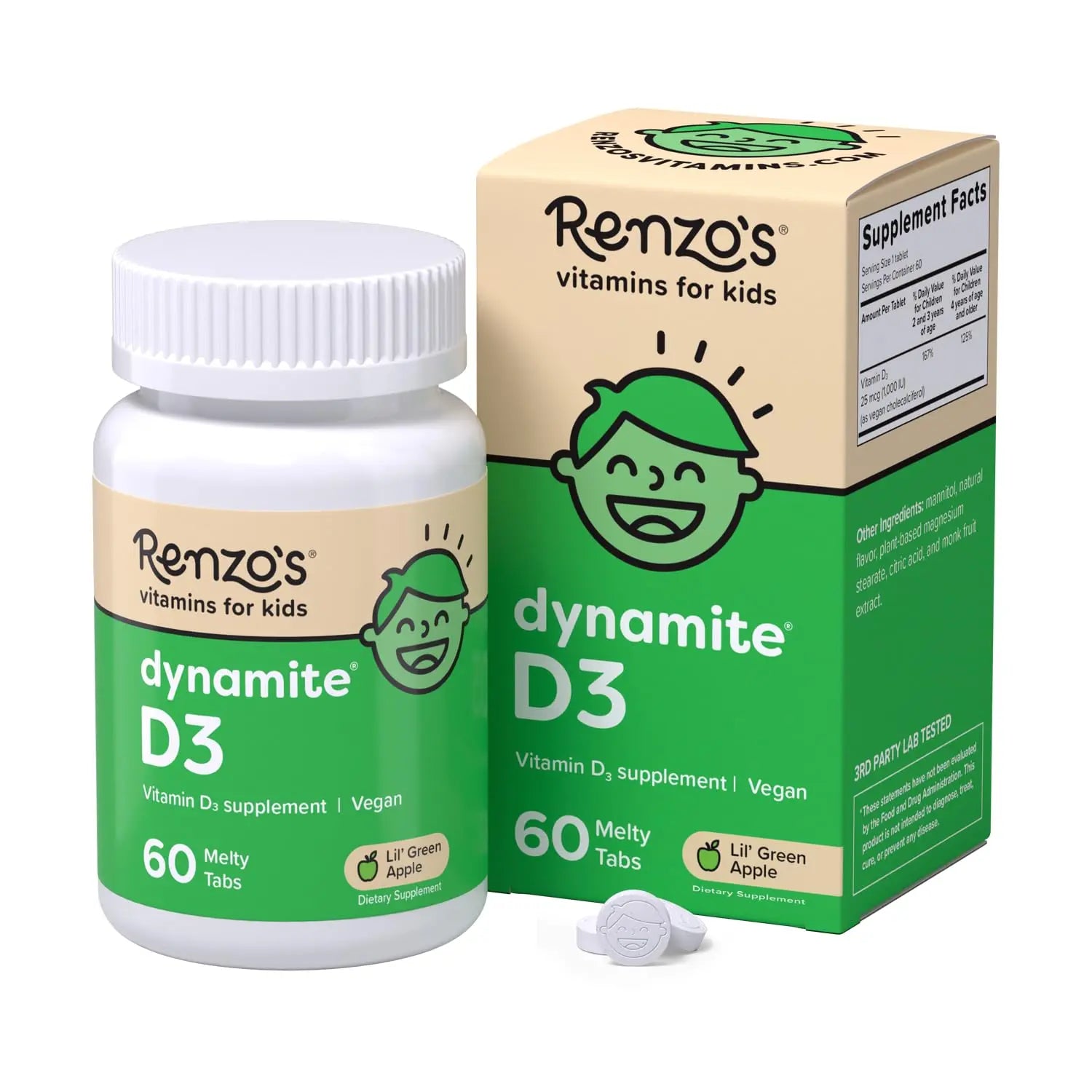 Renzo's Vitamins Adventurous Kid Bundle - Picky Eater Kids Multivitamin, Vitamin D3 for Kids, and Bright & Brainy Vitamin B6 Renzo's Au supplements