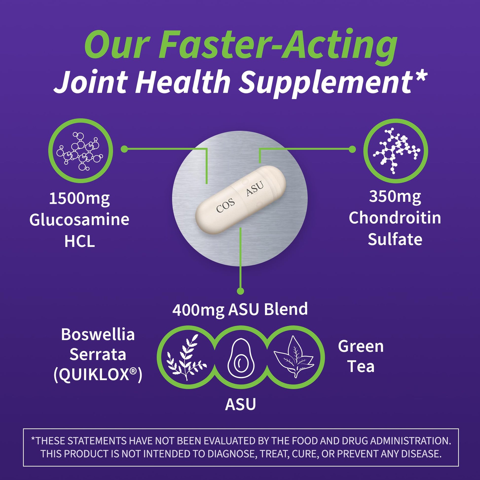 Nutramax Laboratories Cosamin® ASU Joint Health Supplement with Glucosamine, Chondroitin & ASU for Adult Men & Women, Joint Supplement, 230 Capsules Nutramax Laboratories Au supplements