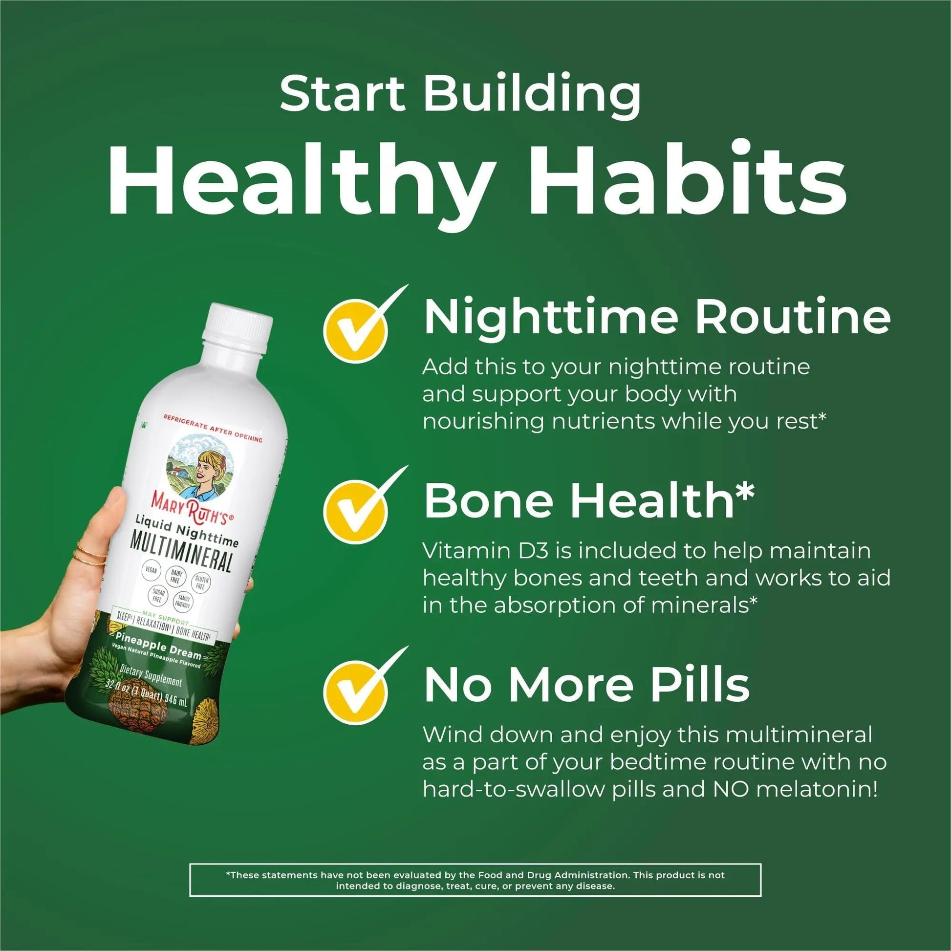 MaryRuth's Multivitamin Gummies for Women (Strawberry) & Liquid Nighttime Multimineral (Pineapple) | Clean Label Project Verified MARYRUTH'S Au supplements