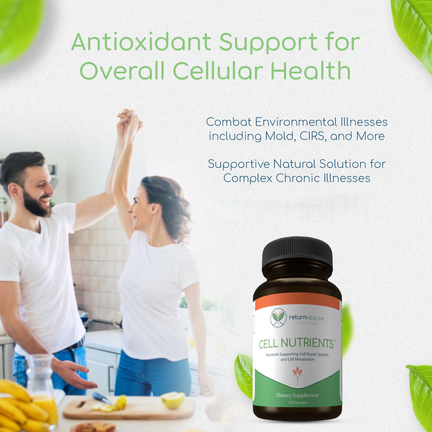 Return Healthy Cell Nutrients | Promotes Cell and Membrane Repair & Cell Metabolism | Helps Fight Tick-Borne Infections & More | Mitochondrial Supplements | Non-GMO, Vegan, 120 caps Return Healthy Au supplements