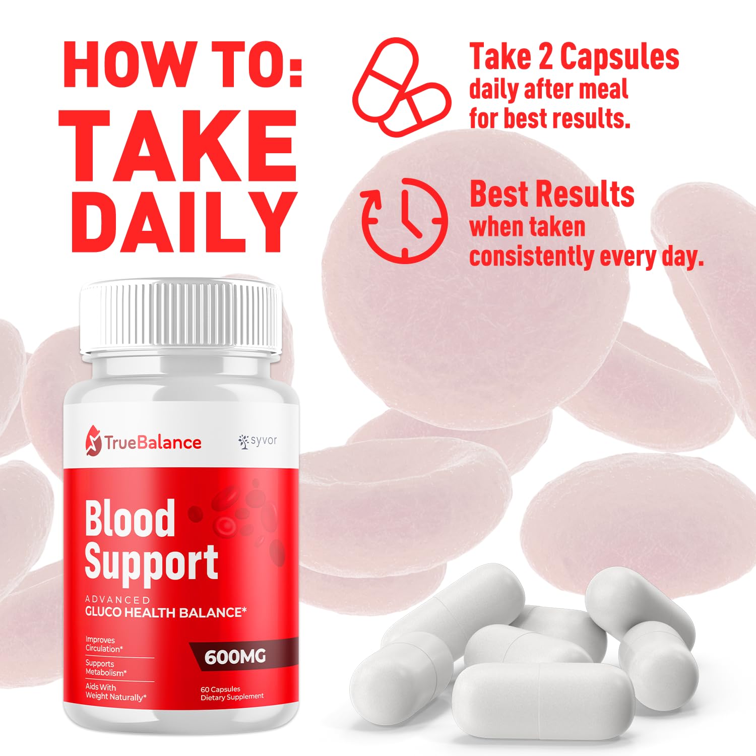True Balance Capsules, Official TrueBalance Glycogen Support Pills with All Natural Ingredients, Advanced Formula Glyco Support Supplement with Maximum Strength Vitamins for Women & Men (60 Capsules) Syvor Au supplements