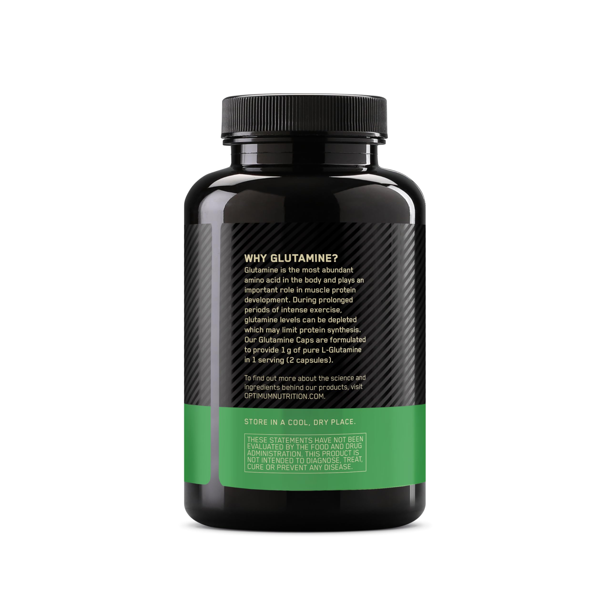 Optimum Nutrition L-Glutamine Muscle Recovery Capsules, 1000mg, 240 Count (Package May Vary)