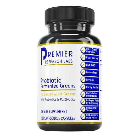 Premier Research Labs Probiotic Fermented Greens - Super Greens Supplement, Superfood Blend, Organic Vitamins with Probiotic - Daily Greens with Spinach, Chlorella, & More - 150 Powder Filled Capsules Premier Research LabsAU supplements