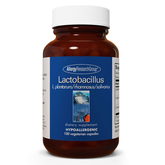 Allergy Research Group Lactobacillus Supplement - Probiotics for Men & Women, Digestive Health, Gut Health, Vegetarian Capsules - 100 Count Allergy Research GroupAu supplements