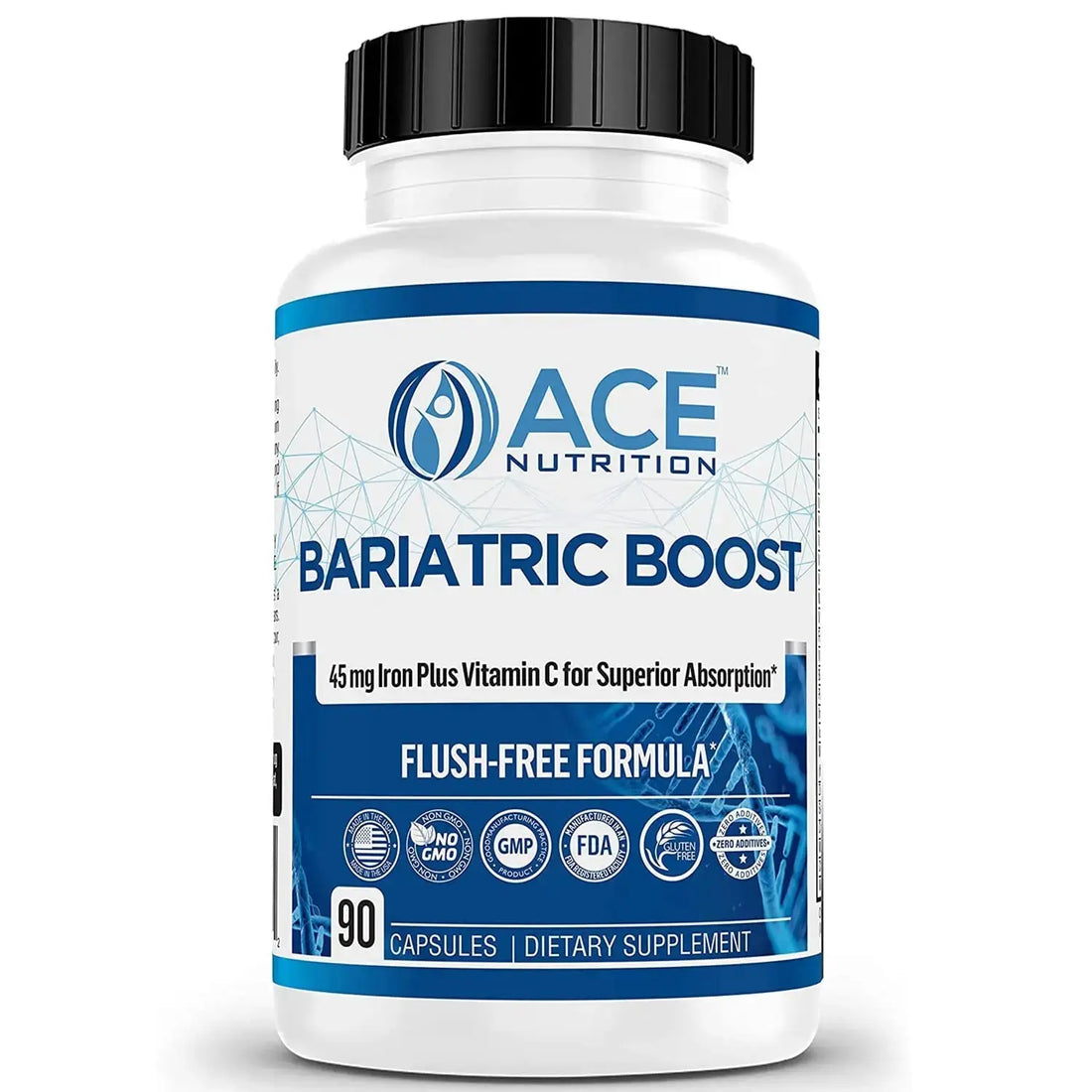Bariatric Boost One-A-Day Multivitamin 90 Day Supply with 45mg Iron Post Gastric Bypass Sleeve Surgery | Non-GMO, Gluten Free, Bariatric Multivitamin Made in USA | ACE NUTRITION uk supplements