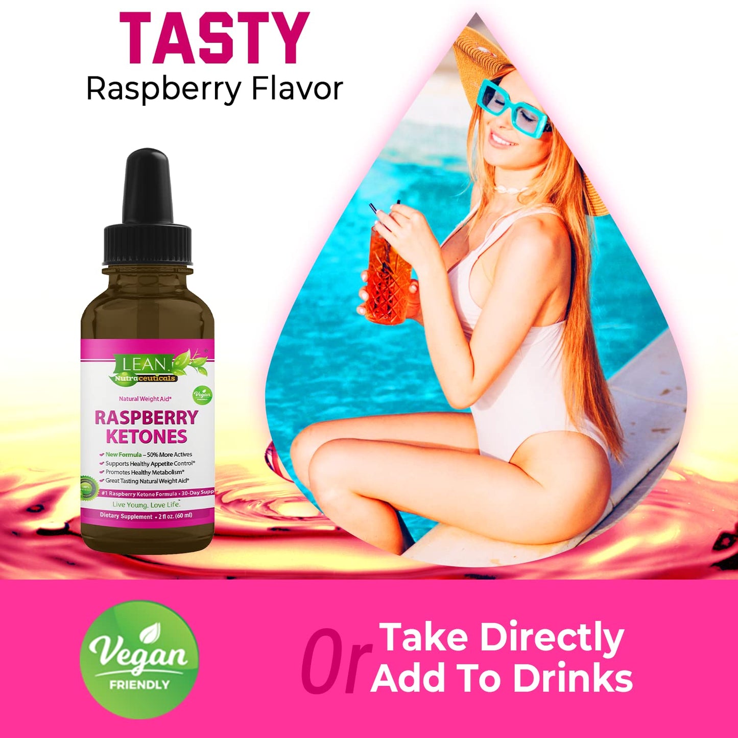 Weight Loss Perfect Keto Raspberry Ketone Drops, Appetite Suppressant Fat Burner LEAN NutraceuticalsUS supplements