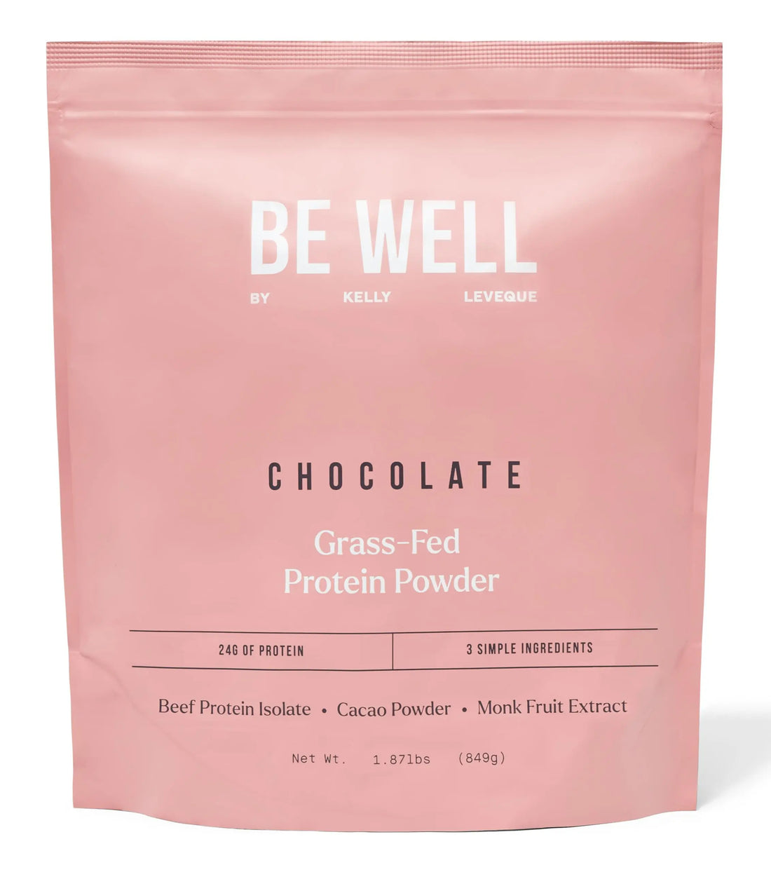 Be Well by Kelly Chocolate Grass-Fed Beef Protein Powder, 24G of Protein & 1G Net Carbs (3 Ingredients, 30 Servings) 9 Amino Acids + 3 BCAAs No Soy, No Dairy, Stevia-Free, No Sugar Added 1.87lb 849g Be Well by Kelly LeVeque uk supplements