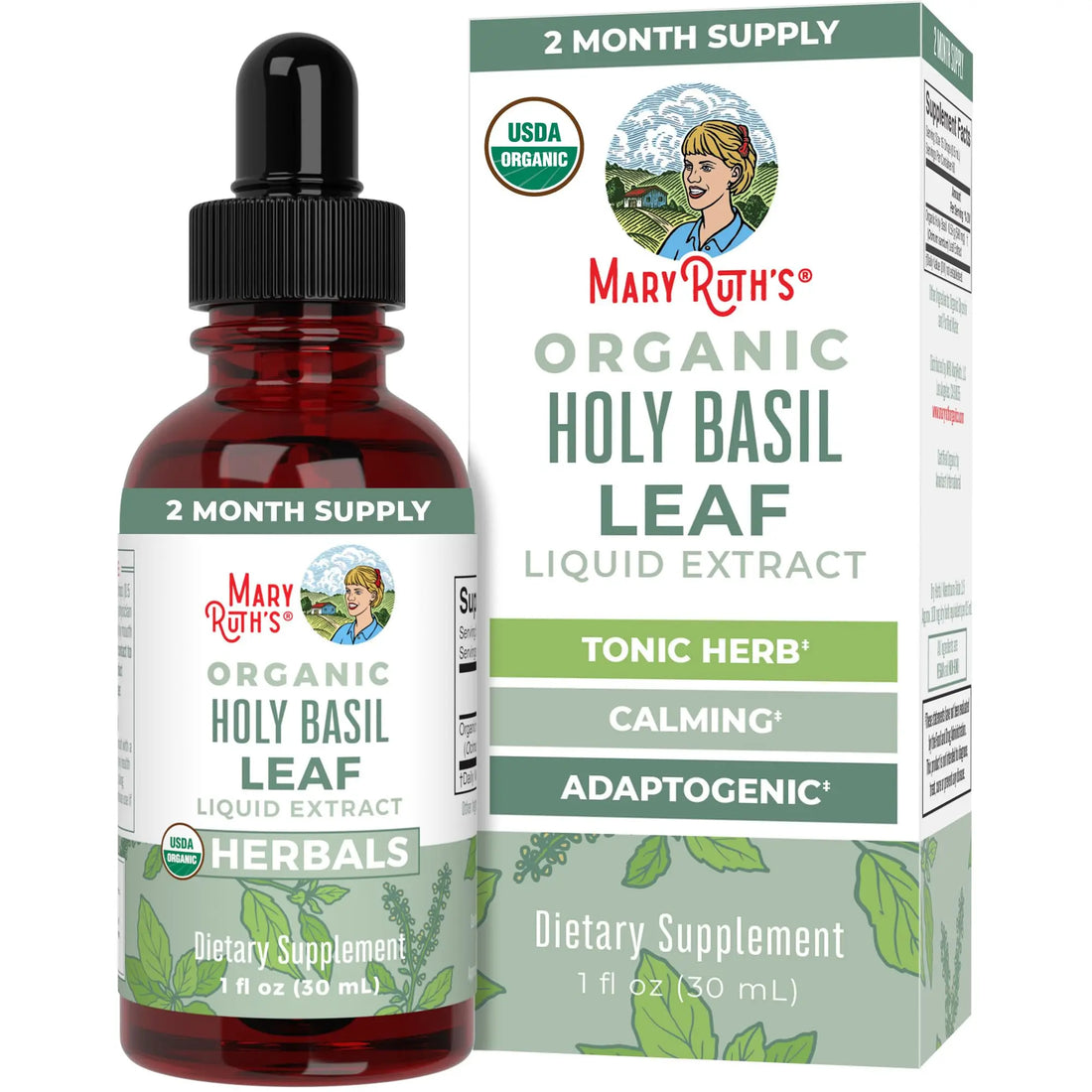 MaryRuth Organics Holy Basil Sugar Free | Tulsi Holy Basil Herbal Liquid Drops | Antioxidant | Cognitive Function | Digestive Support | Energy Levels | Vegan | Non-GMO | 1 Fl Oz MARYRUTH'S Au supplements