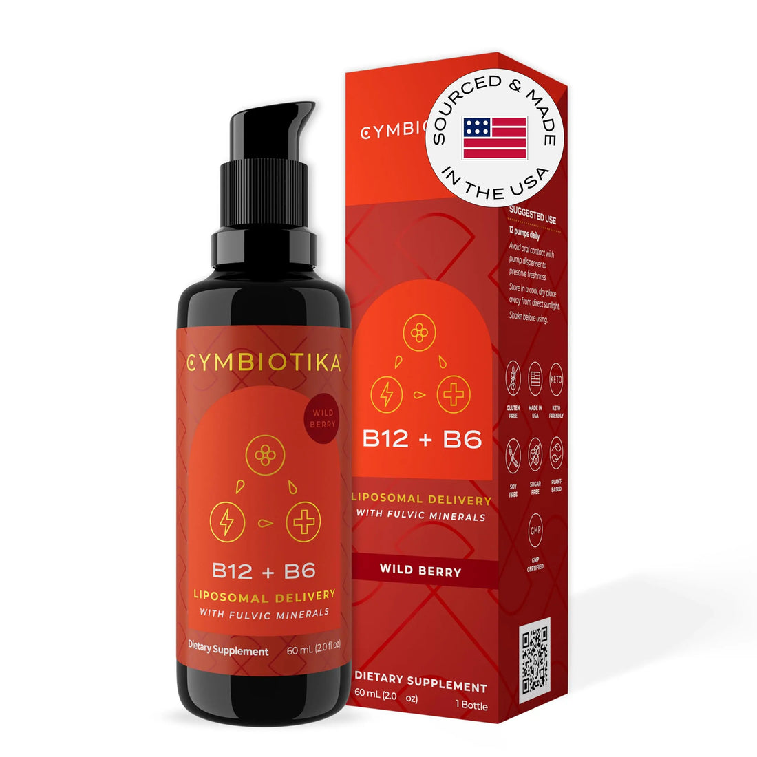 CYMBIOTIKA Liposomal Vitamin B12 Liquid Supplement, 1250 mcg, Supports Energy, Cell Production, Helps Strengthen Hair, Skin & Nails, Non-GMO, Gluten Free, Sugar Free, Keto & Vegan Friendly, 2 oz CYMBIOTIKA Au supplements