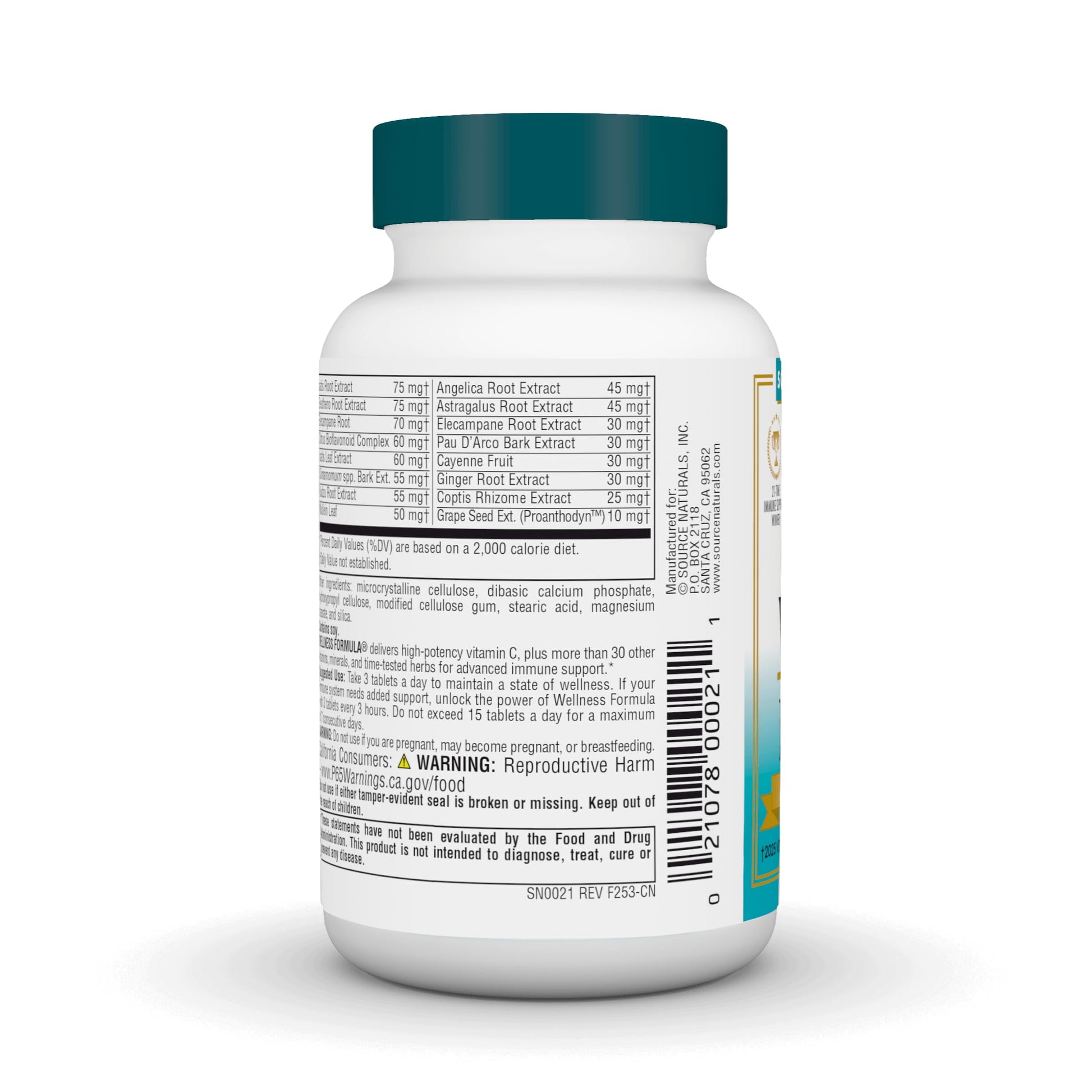 Source Naturals Wellness Formula Bio-Aligned Vitamins & Herbal Defense - Immune System Support Supplement & Immunity Booster - 45 Tablets Source Naturals Au supplements