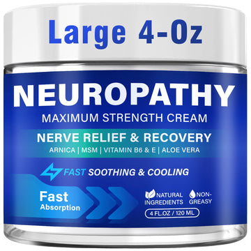 Neuropathy Nerve Relief Cream, Large 4 Oz, Nerve Savior for Neuropathy-Maximum Strength for Feet, Hands, Legs ＆ Toes, Neuropathy Cream with Arnica, Vitamin B6, Aloe Vera ＆ MSM, 120 ml TRPLKJE Au supplements