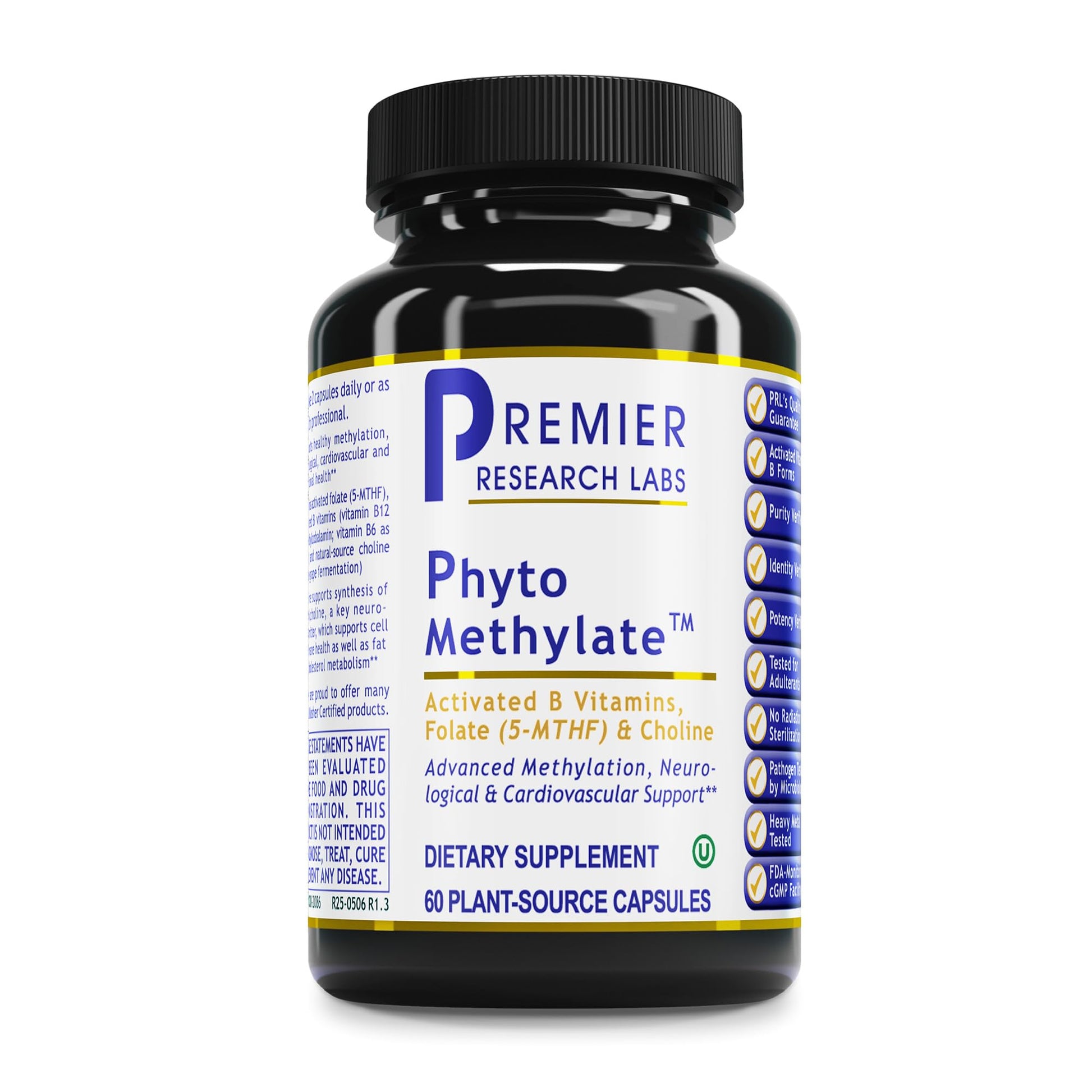 Premier Research Labs Phyto Methylate - B Vitamin Supplement - Supports Methylation, Detox, Brain & Heart Health - 5-MTHF & P5P - 60 Plant-Source Capsules Premier Research Labs Au supplements