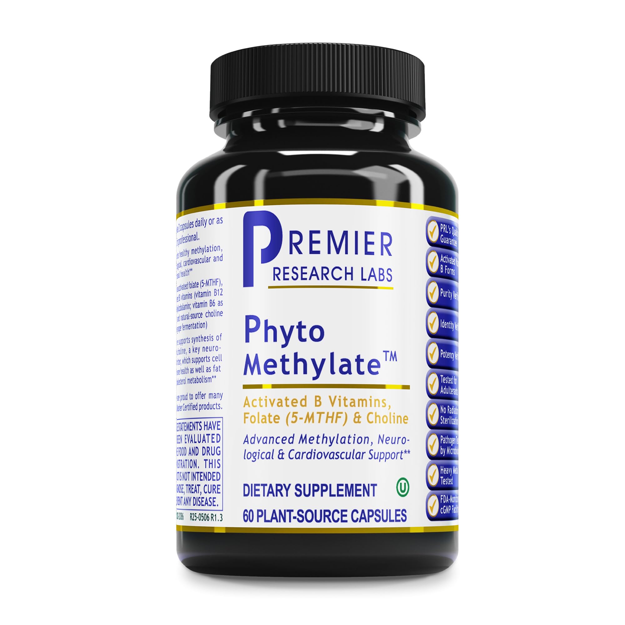 Premier Research Labs Phyto Methylate - B Vitamin Supplement - Supports Methylation, Detox, Brain & Heart Health - 5-MTHF & P5P - 60 Plant-Source Capsules Premier Research Labs Au supplements
