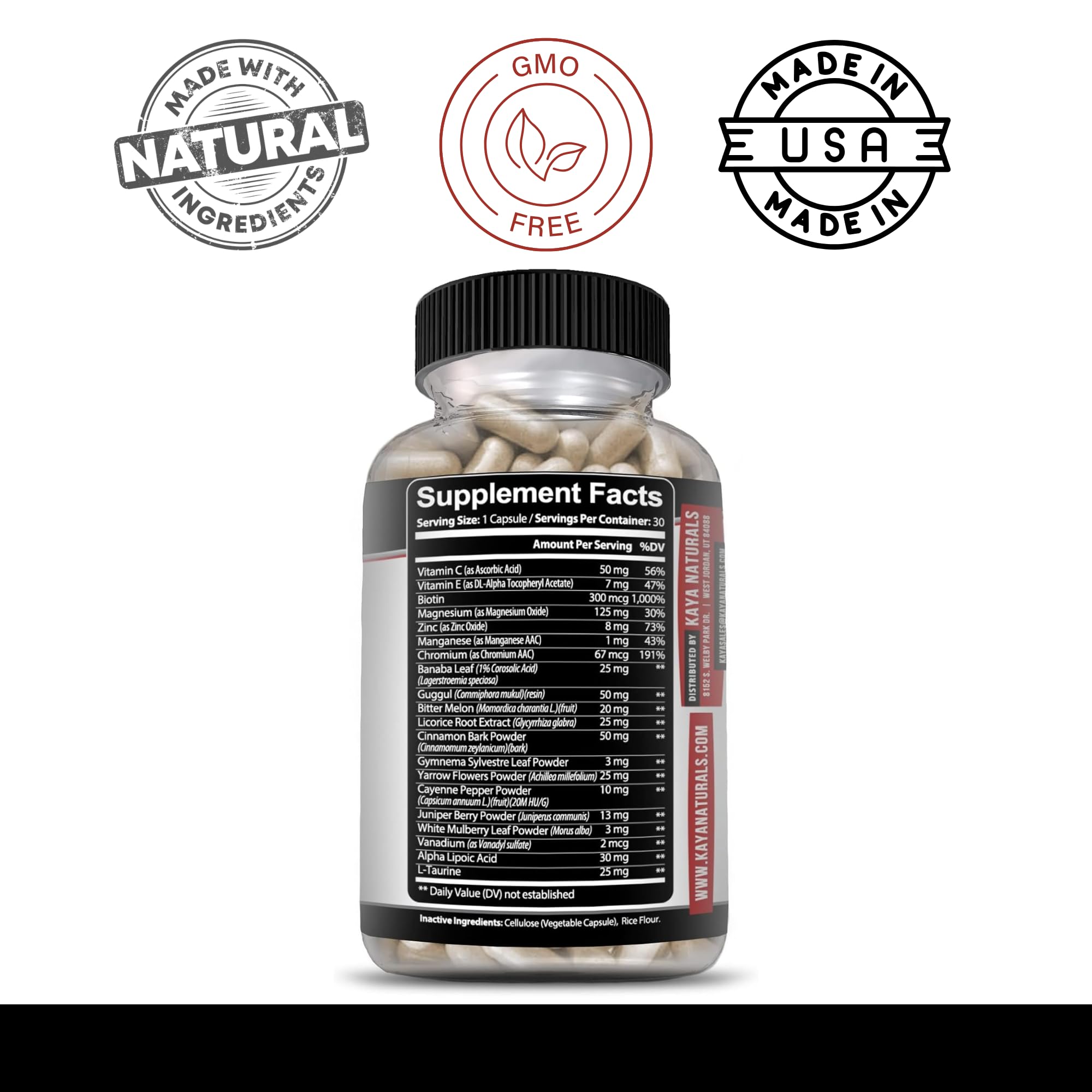 Kaya Naturals Healthy Gluco with Bittermelon Supplement | Support Healthy Levels and Function, 20 Herbs Vitamins and Minerals, Alpha Lipoic Acide, Cinnamon, Vitamin C & E, Non-GMO (30 Count) Kaya Naturals Au supplements