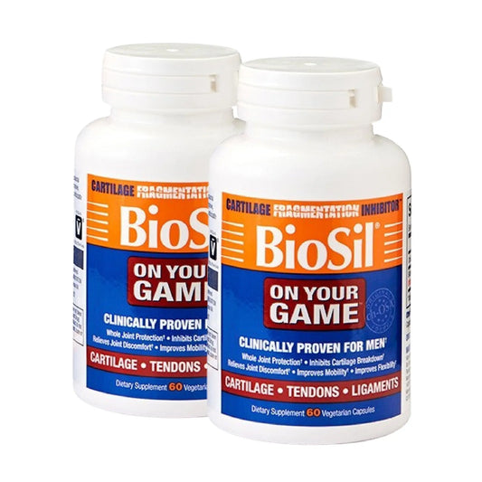 Biosil On Your Game - 60 Veggie Capsules, Pack of 2 - with Patented ch-OSA Complex - Increase Collagen Production for Joint Pain Relief, Flexibility & Range of Motion - GMO Free - 60-Day Supply BiosilAU supplements