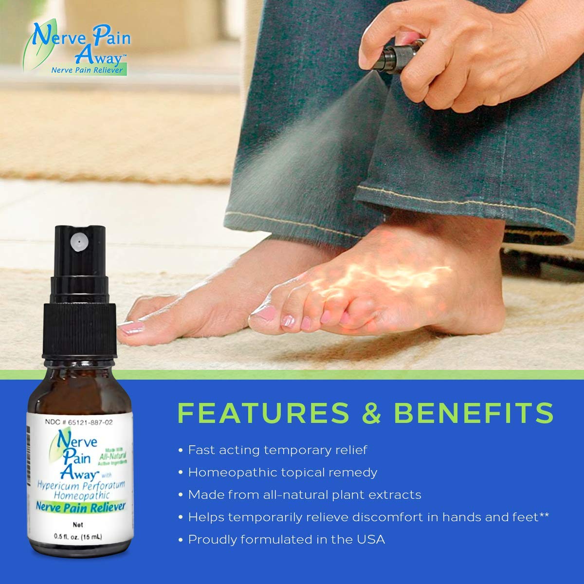 Nerve Pain Away – Homeopathic Topical Spray for Temporary Nerve Pain Relief in Hands and Feet Nerve Pain Away Au supplements