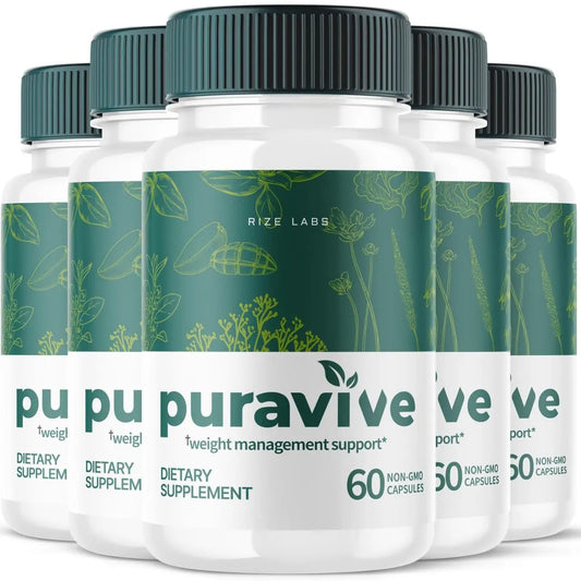 (5 Pack) Puravive Weight Health Pills, Puravive Exotic Rice Capsules Reviews, Purevive Weight rize labsUS supplements